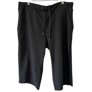BCG Black Athletic Capri Pants Size Large Summer Casual Comfort Lightweight